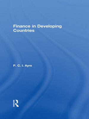 cover image of Finance in Developing Countries